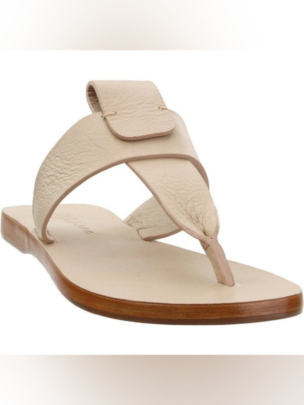 Mercedes Castillo Tanna Tan Pebbled Leather Thong Sandals